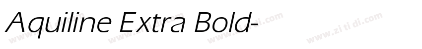 Aquiline Extra Bold字体转换